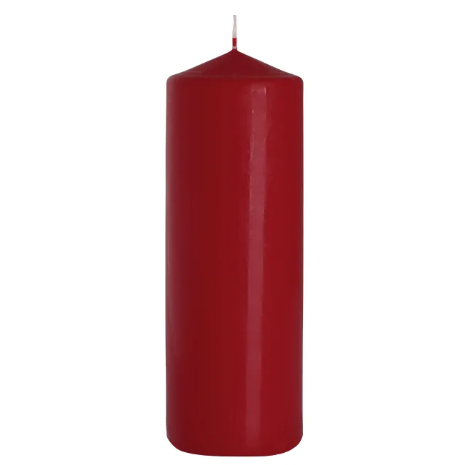 Свеча цилиндр Flora Bispol Бордовый (27420)