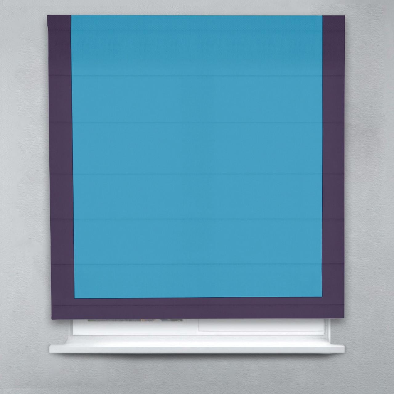 Римская штора Блэкаут Перфект с кантом 190х170 см Морской/Сиреневый