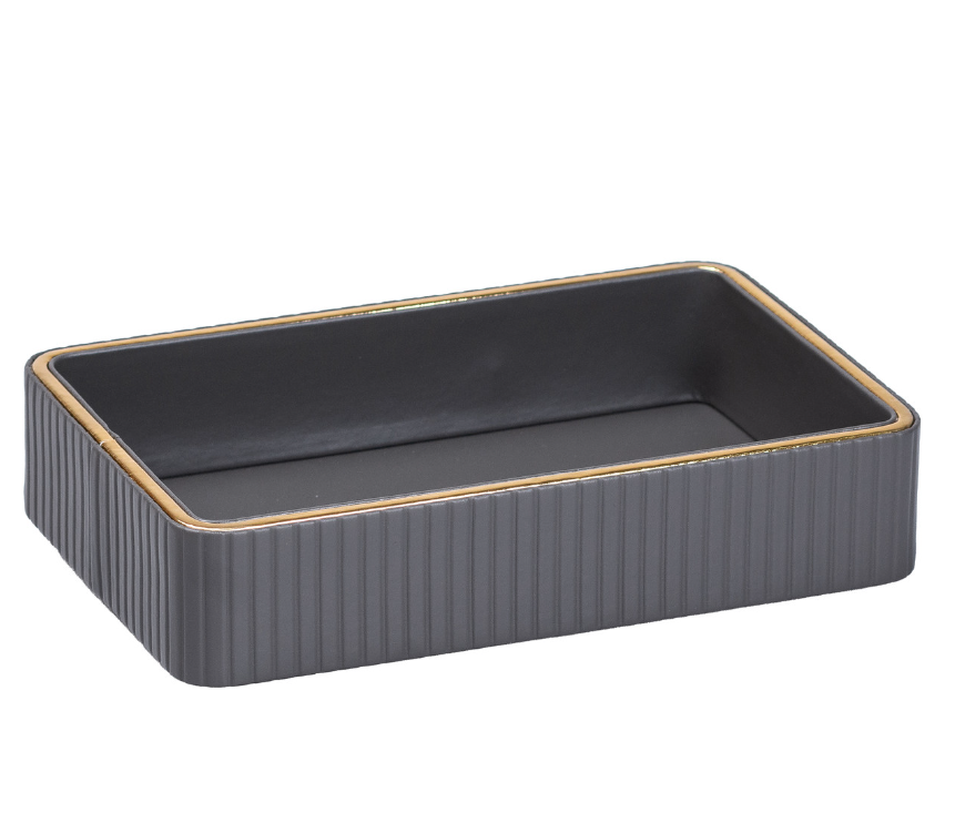 Салфетница из эко-кожи для дома и ресторана Серый - фото 2