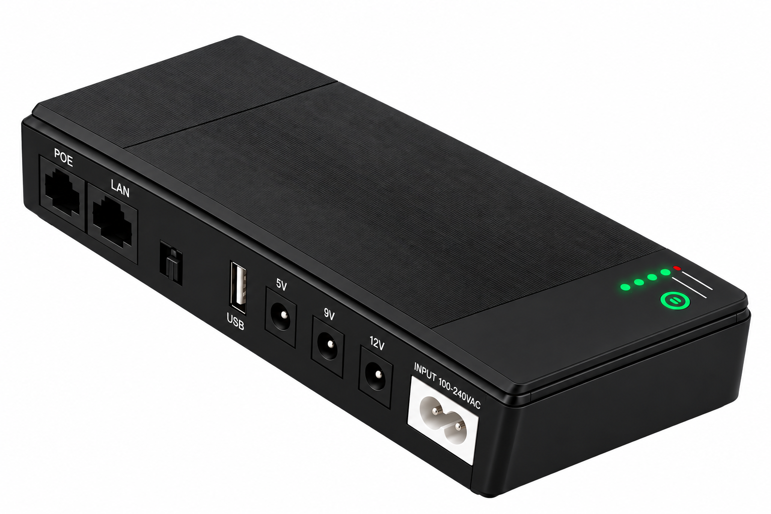 Источник бесперебойного питания Mini UPS DC1018P для роутера и медиаконвертера 10400 mAh 18W 5V/9V/12V Wi-Fi
