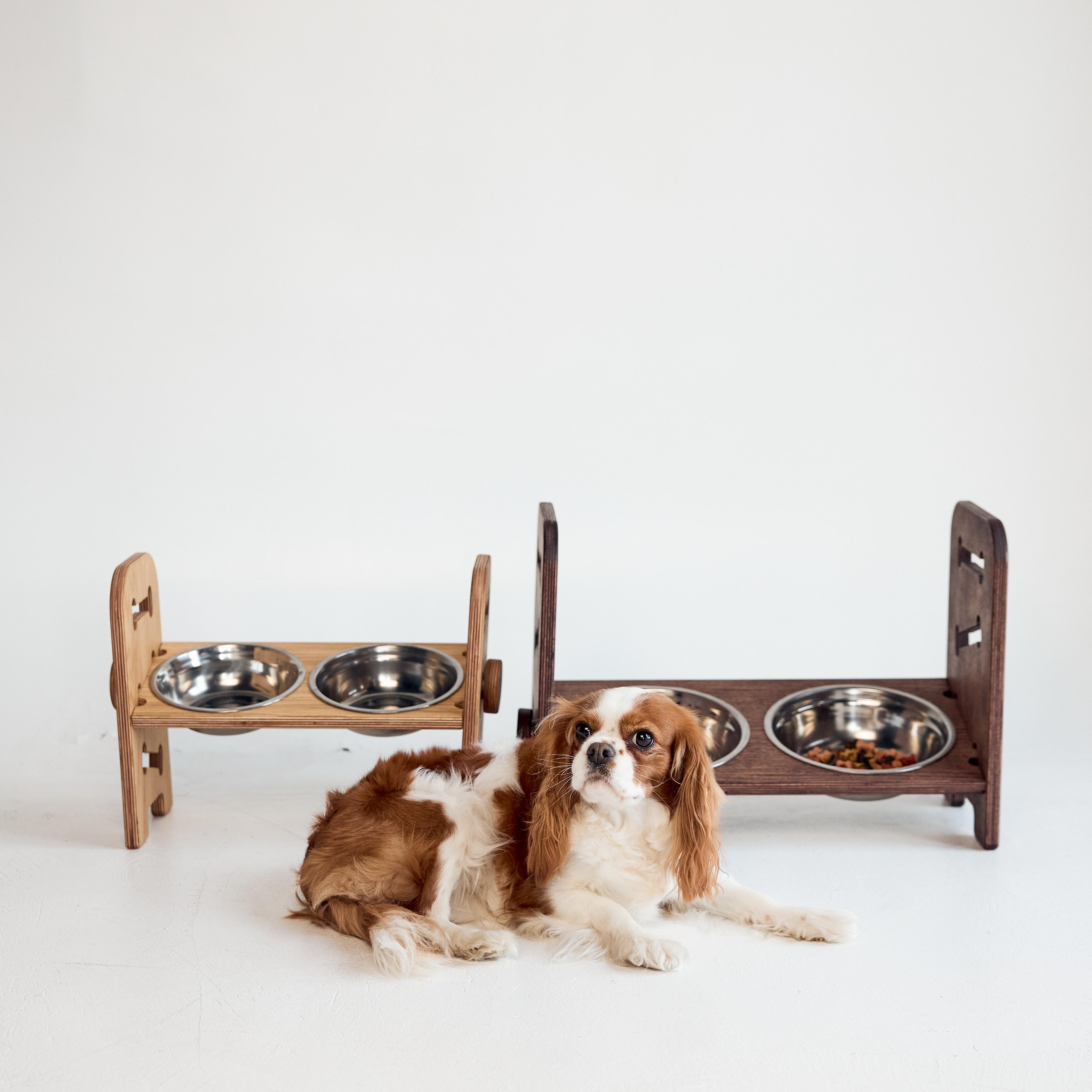 Миска на подставке для кота собаки OrganicSchef из нержавеющей стали двойная Flex 30х39х18 см 0,6/0,6 л Натуральный (811622222222) - фото 8 Миска на подставке для кота собаки OrganicSchef из нержавеющей стали двойная Flex 30х39х18 см 0,6/0,6 л Натуральный (811622222222) - фото 8