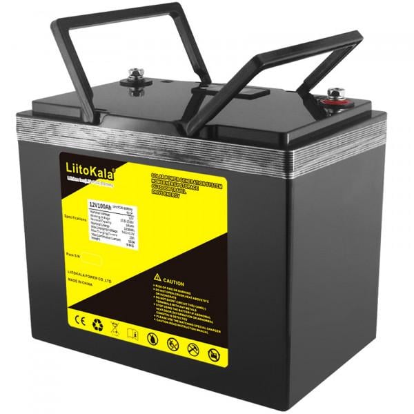 Аккумуляторная батарея LiitoKala LiFePO4 с LCD-дисплеем 12V 100 Ah (12V100Ah LiFePO4 LCD)