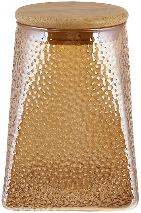 Банка стеклянная Edinburgh с деревянной крышкой для хранения продуктов 800 мл.
