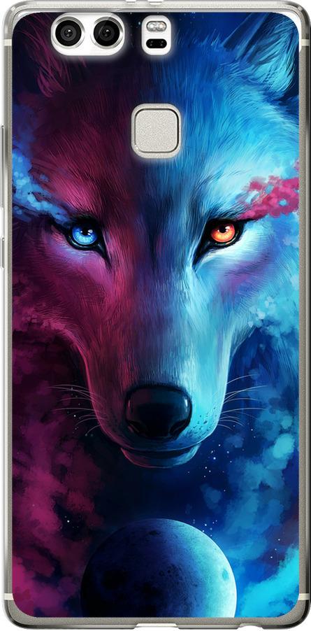 Чехол на Huawei P9 Plus Арт-волк (3999u-300-42517)