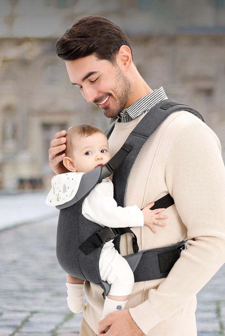 Рюкзак-кенгуру слінг Aixintu AXT-2313 для перенесення дітей Темно-сірий (3018) - фото 8 Рюкзак-кенгуру слінг Aixintu AXT-2313 для перенесення дітей Темно-сірий (3018) - фото 8