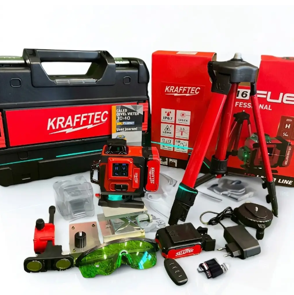 Нивелир лазерный Krafftec 16 линий 360° Нивелир лазерный Krafftec 16 линий 360°