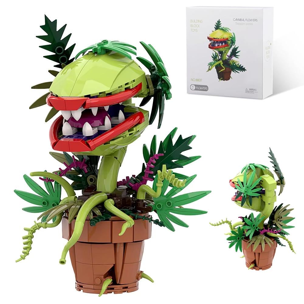 Конструктор квіти Рослина-Піранья Audrey II квітка канібал монстр Маріо 327 деталей (29075853) - фото 2