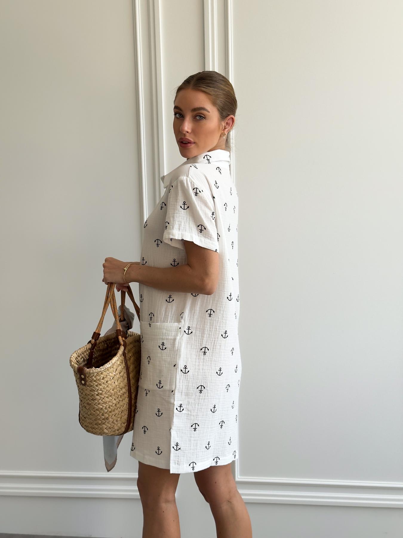 Пляжна туніка COSY Морська Мрія з мусліну S Білий (MD20 (MD20/S) - фото 5