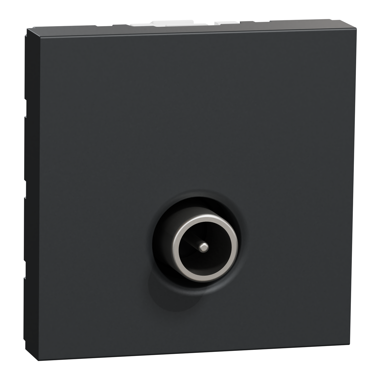 Розетка Schneider Electric TV індивідуальна 2 модулі Unica Антрацит (NU346254)