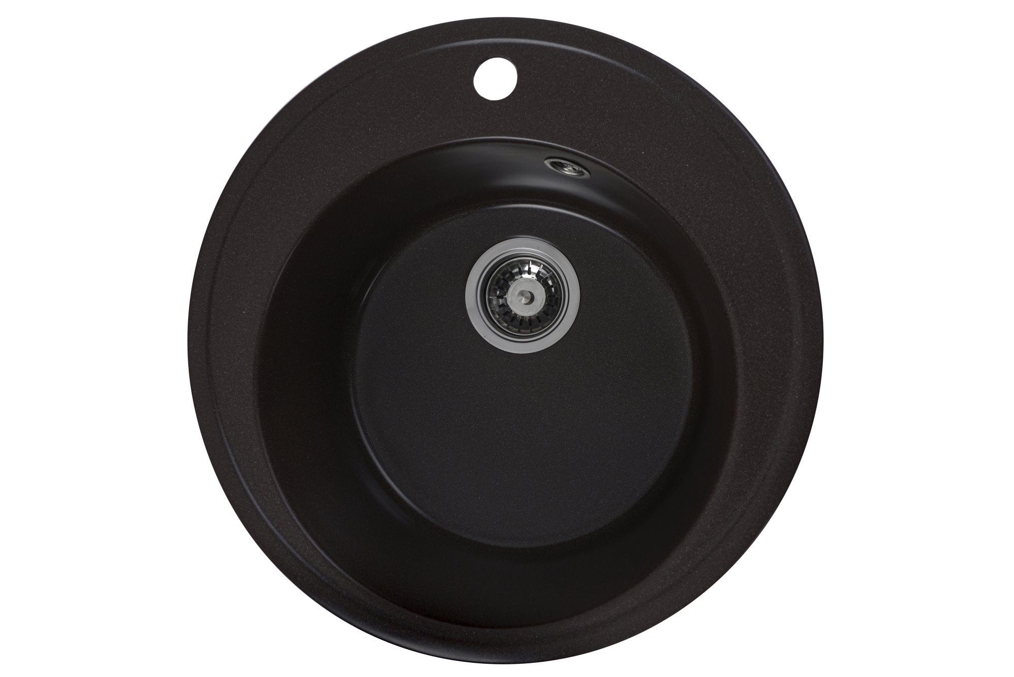 Мийка для кухні гранітна Platinum 510 YARA глянцева Мокко