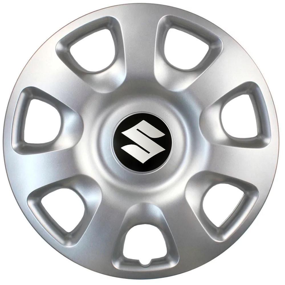 Колпаки SJS 336 с логотипом Suzuki R15 4 шт. Серебристый (2654558811)