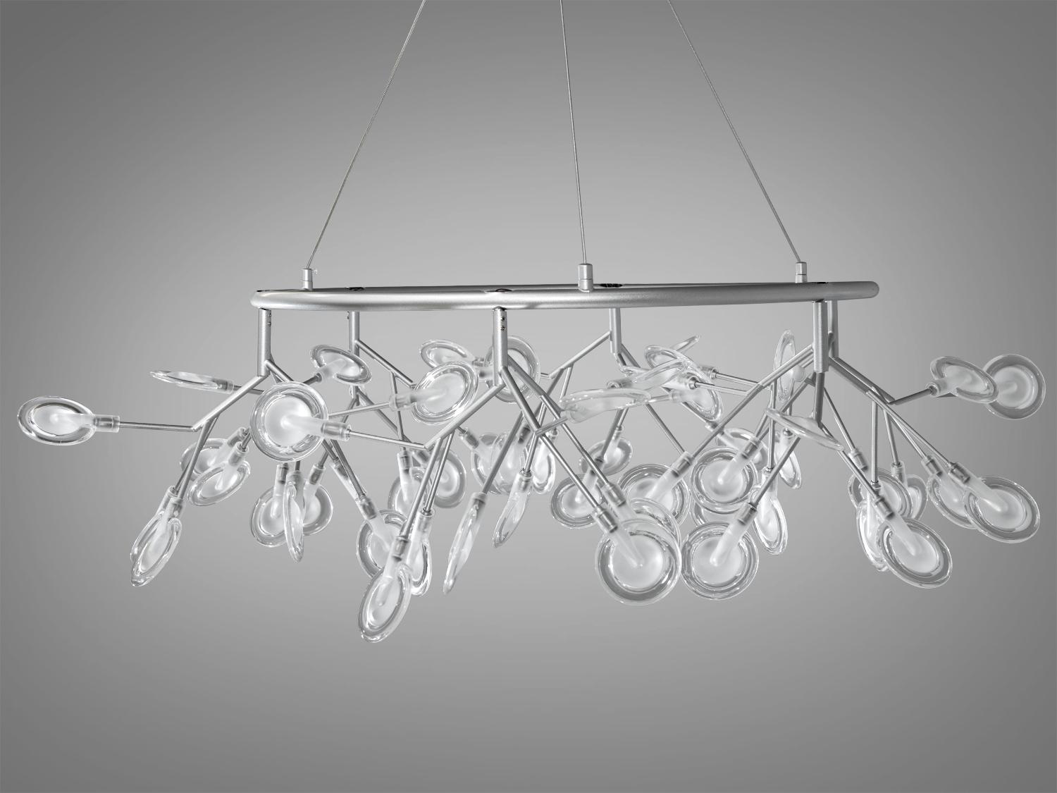 Люстра підвісна Світлячок 54 ламп Хром сатин (Y887-54C SL) - фото 2 Люстра підвісна Світлячок 54 ламп Хром сатин (Y887-54C SL) - фото 2