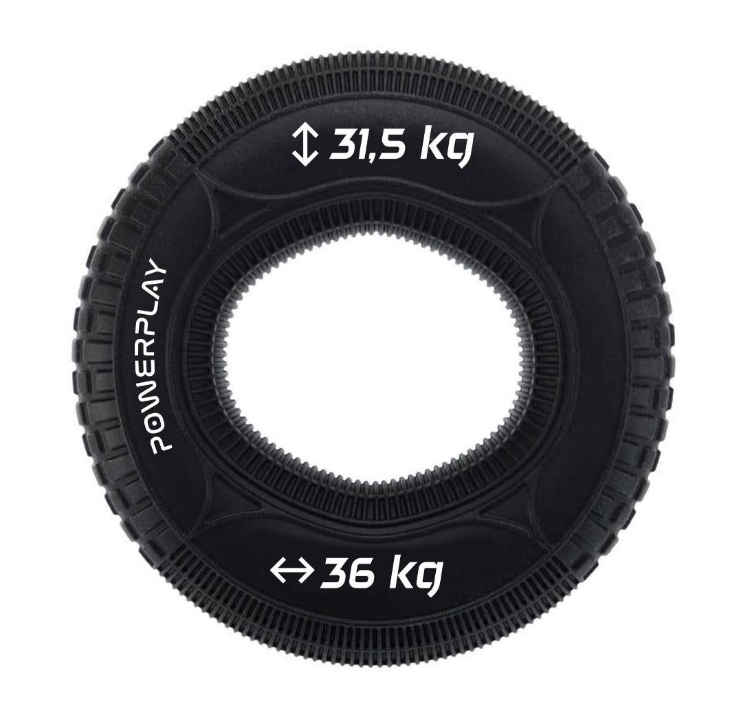 Еспандер кистьовий силіконовий PowerPlay PP/4330 Hand Grip Loops Hard 31,5/36 кг Чорний (21781575)