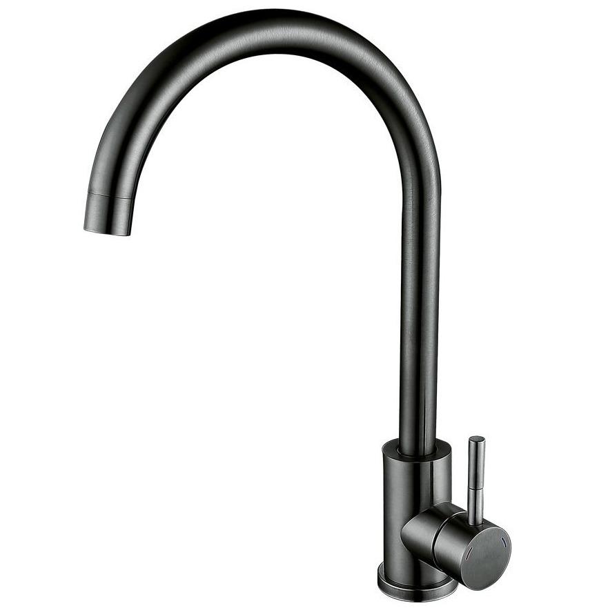 Смеситель для кухни Wezer EKO4A-01-GUNGREY однорычажный Графитовый (251066)