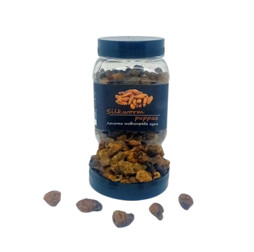 Корм Буся SilkWorm Лялечка тутового шовкопряда суха для рептилій/птахів/гризунів/риб 100 г (2408231486)