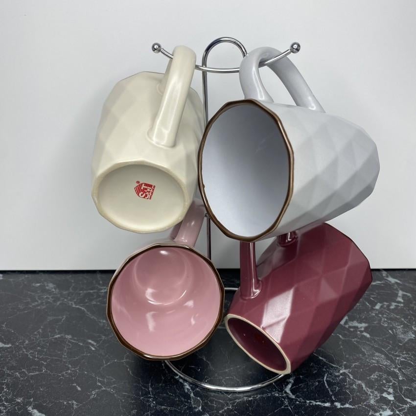 Набір чашок на стійці S&T 021-04-11 350 мл 4 шт. (1958607178) - фото 4 Набір чашок на стійці S&T 021-04-11 350 мл 4 шт. (1958607178) - фото 4