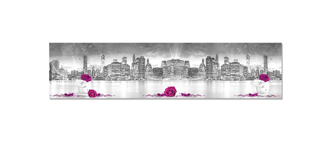 Наклейка виниловая на кухню Zatarga Розы Город 600х2500 мм (1289776812)