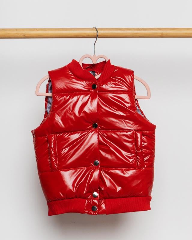 Безрукавка без капюшона 122 см Красный (ББКМ98-140-д)