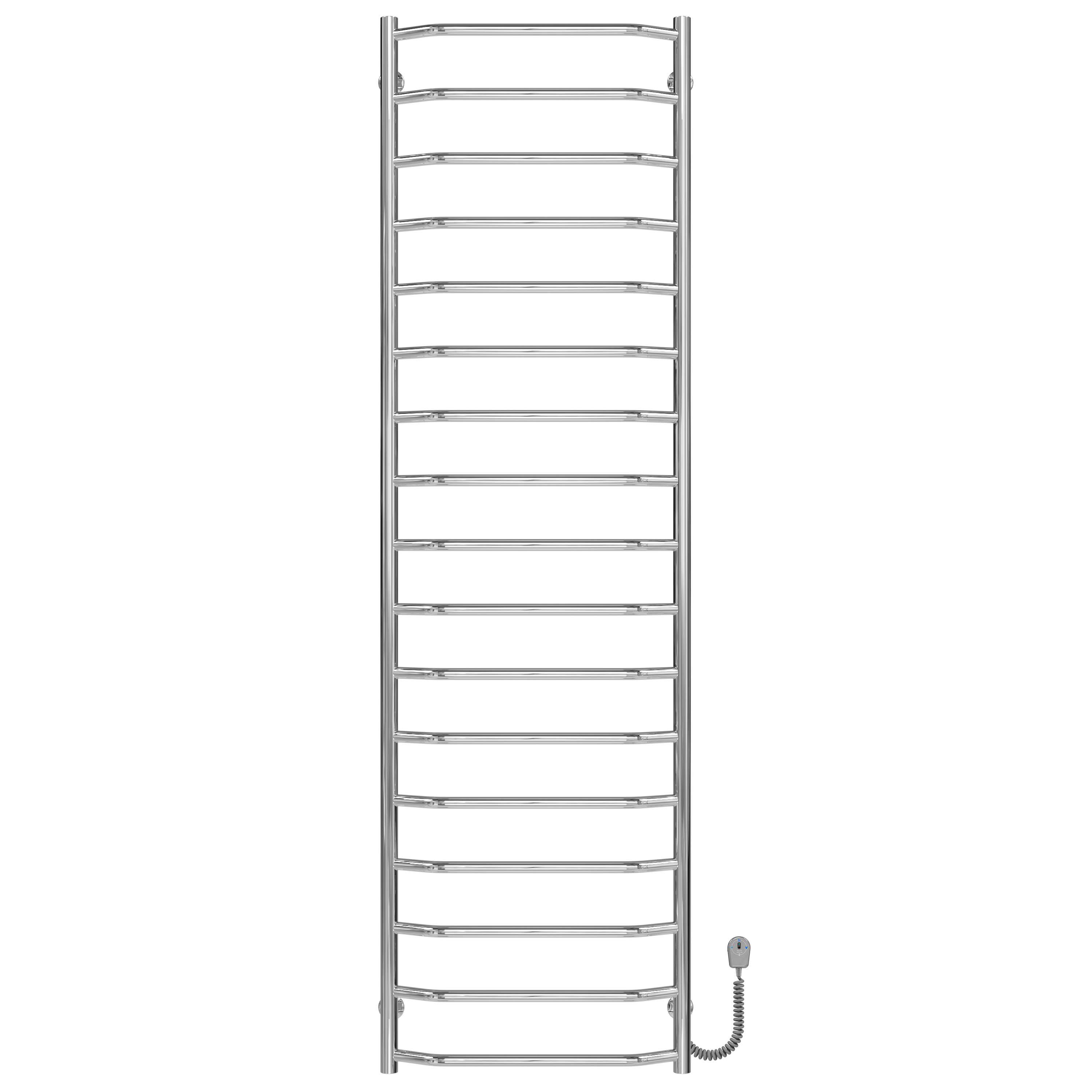 Полотенцесушитель электрический Deffi Трапеция П17 EF16 правое подключение нержавеющая сталь 500х1800 мм Хром (C.TR.180.50.17.ECR5)