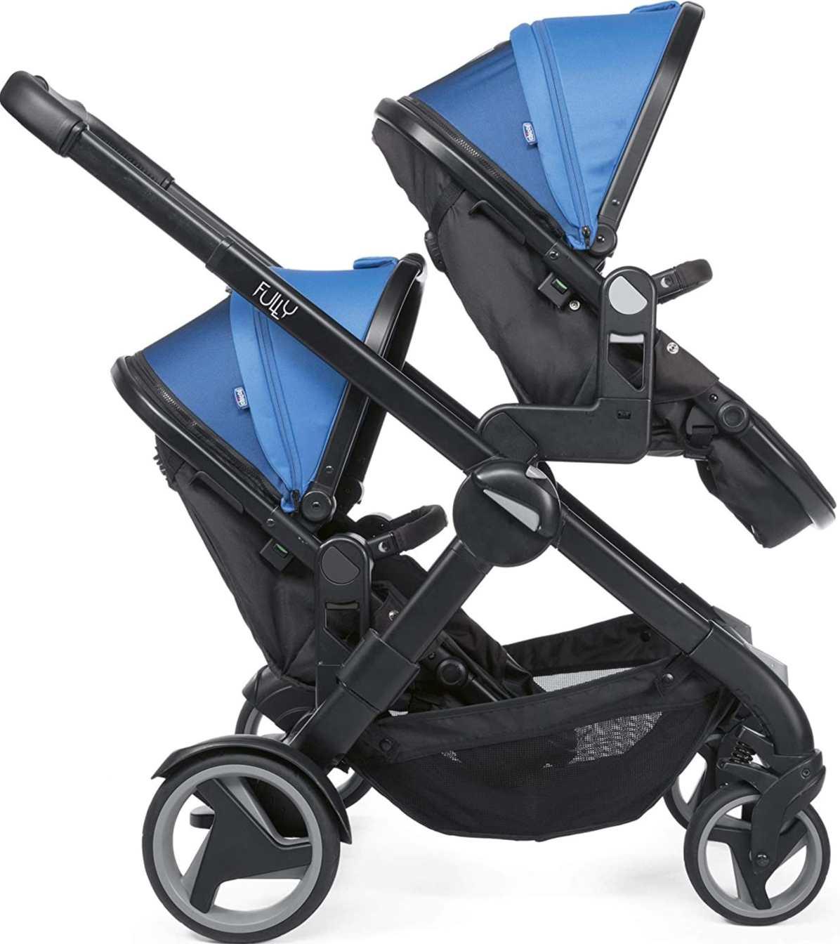 Коляска двомісна Chicco Fully Twin Power Блакитний (000011358)