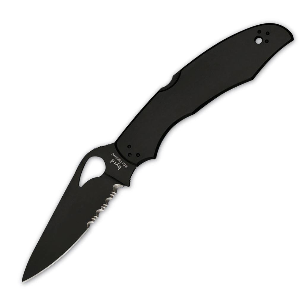 Ніж Spyderco Byrd Cara Cara 2 напівсерейтор Black (BY03BKPS2)