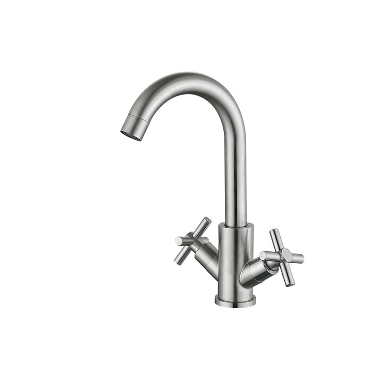 Змішувач для умивальника MIXXUS DVE-001-C нержавіюча сталь (MI6086)