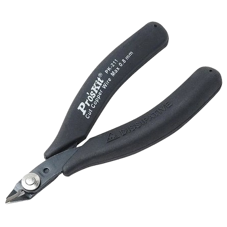 Бокорізи для точного різання дроту Pro'sKit 1PK-211 120 мм сталь SK7 Чорний (32163399)