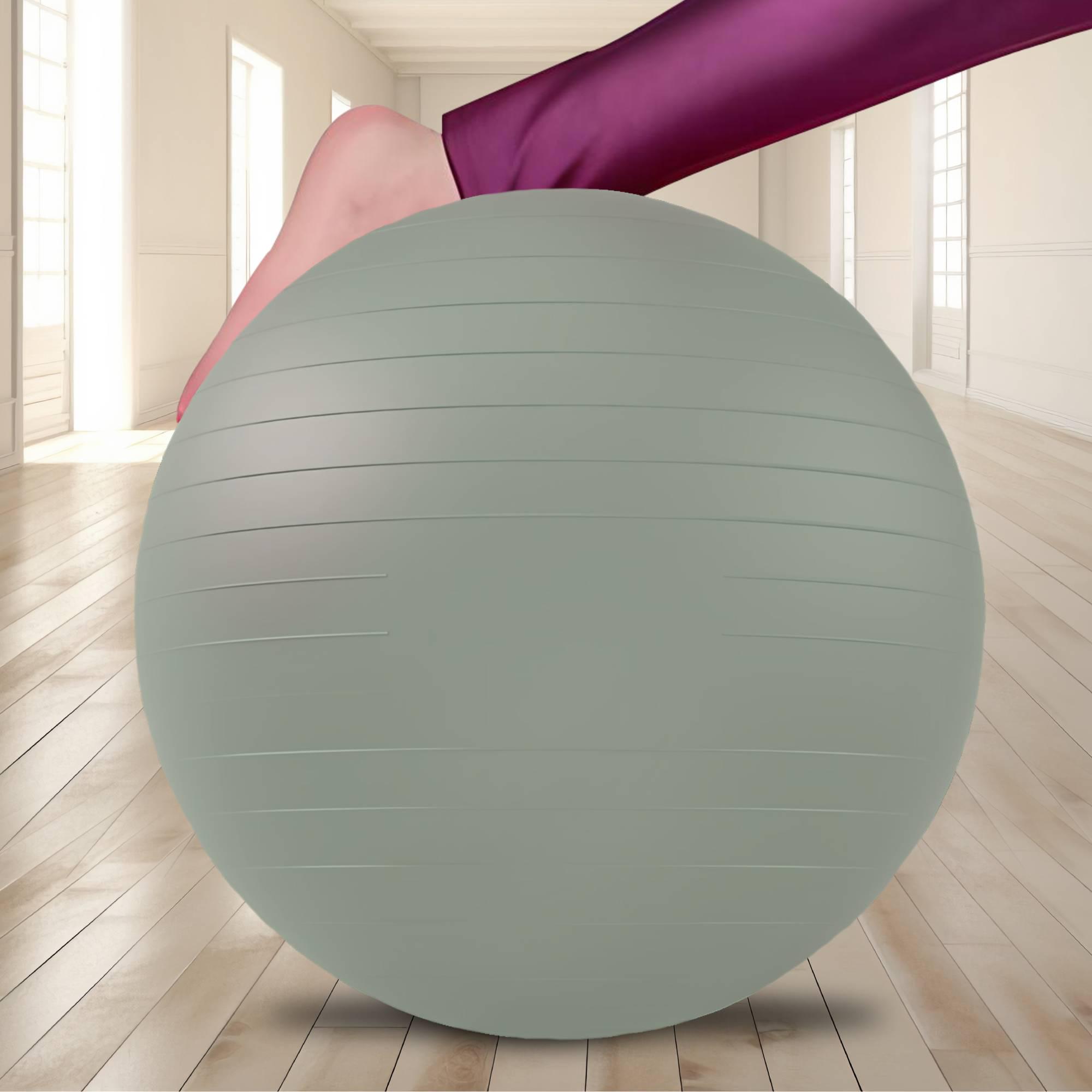 М'яч для фітнесу надувний гумовий Yoga Ball 65 см Сіро-зелений (HA-330) - фото 2 М'яч для фітнесу надувний гумовий Yoga Ball 65 см Сіро-зелений (HA-330) - фото 2