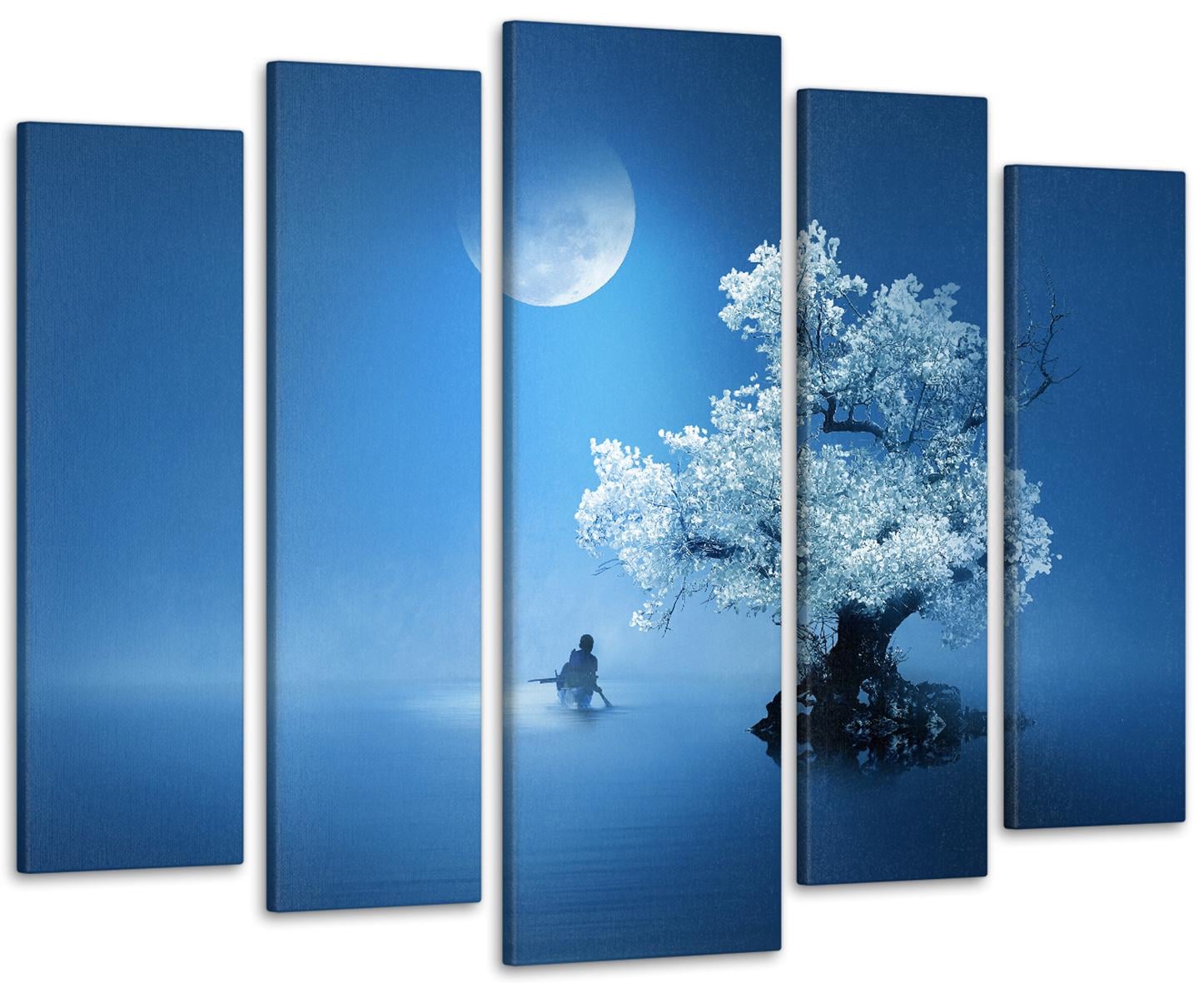 Картина модульная Абстракция Луна 105х150 см (Art-390_5)