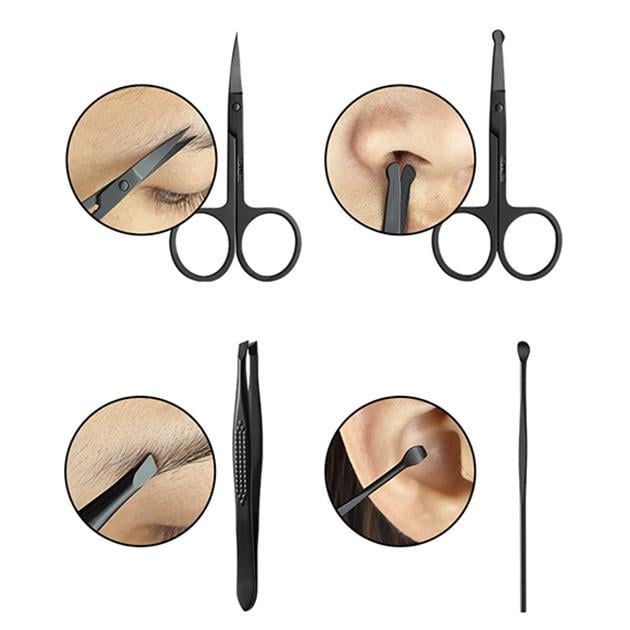 Набір манікюрний педикюрний професійний з медичної сталі у футлярі 22 пр. Чорний - фото 5