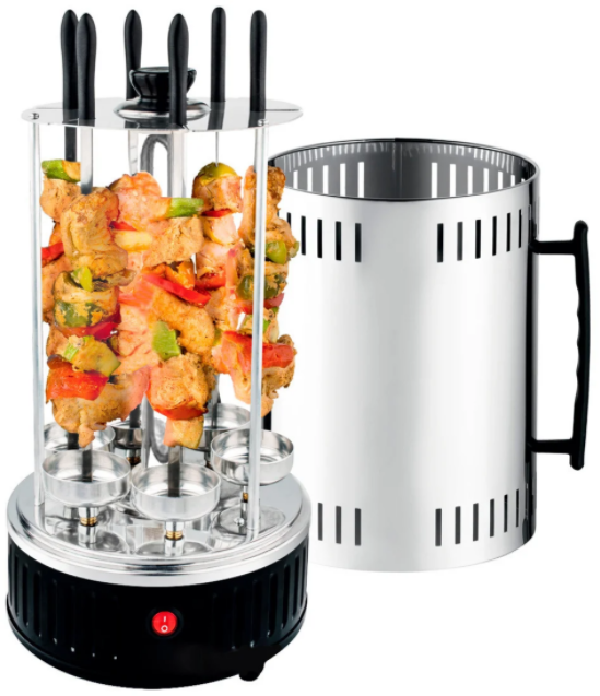 Электрошашлычница Domotec MS-5600 1000 Вт на 6 шампуров нержавеющая сталь - фото 2 Электрошашлычница Domotec MS-5600 1000 Вт на 6 шампуров нержавеющая сталь - фото 2