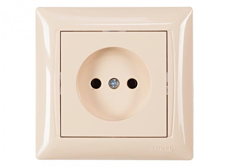 Розетка одинарна Luxel б/з 3301 PRIMERA Кремовий (27509295)