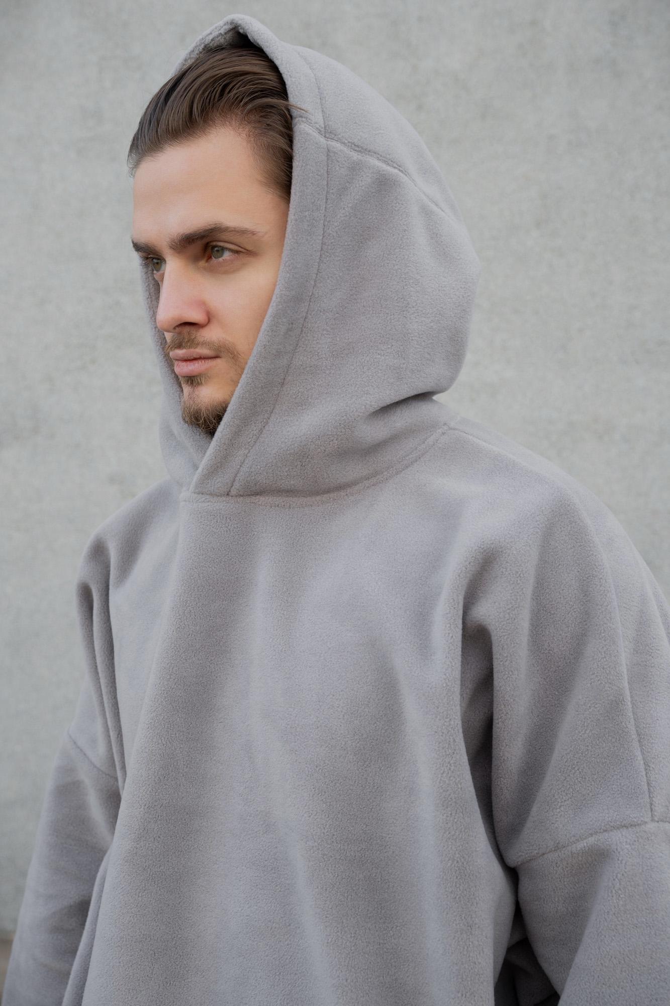 Худи Оверсайз с капюшоном Without Brand Soprano Gray (8055982) - фото 4 Худи Оверсайз с капюшоном Without Brand Soprano Gray (8055982) - фото 4