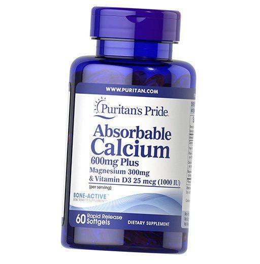Кальций абсорбированный Absorbable Calcium plus Magnesium & Vitamin D 60 гел. капс. (36367184)