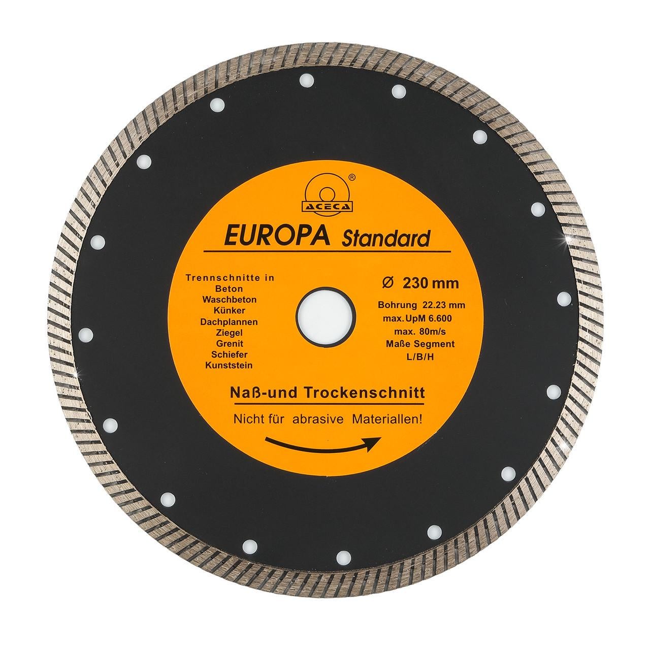 Диск алмазний 230 мм відрізний турбо по бетону/граніту/тротуарній плитці та каменю (2821540797)