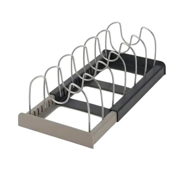 Органайзер для кришок та кухонного посуду металевий регульований (HR4523) Органайзер для кришок та кухонного посуду металевий регульований (HR4523)