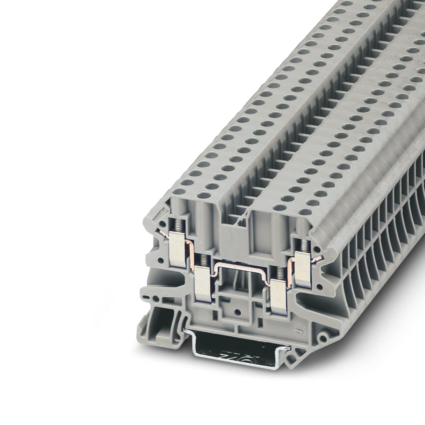 Клема прохідна Phoenix Contact UT 4-QUATTRO 500 В 32А гвинтова 0,14-6 мм² Сірий (3044571) Клема прохідна Phoenix Contact UT 4-QUATTRO 500 В 32А гвинтова 0,14-6 мм² Сірий (3044571)