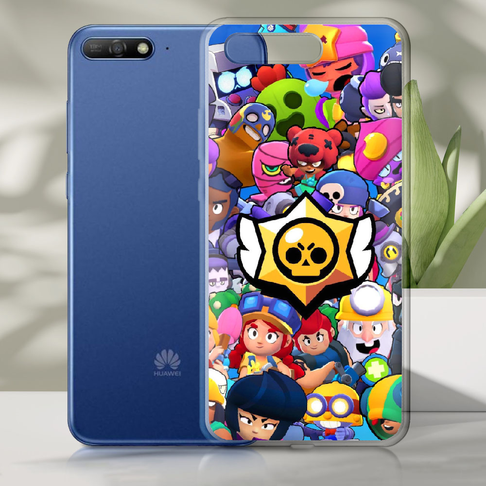 Чехол Boxface Huawei Y6 2018 Brawl Stars Прозрачный силикон (33371-up2389-33371) - фото 2