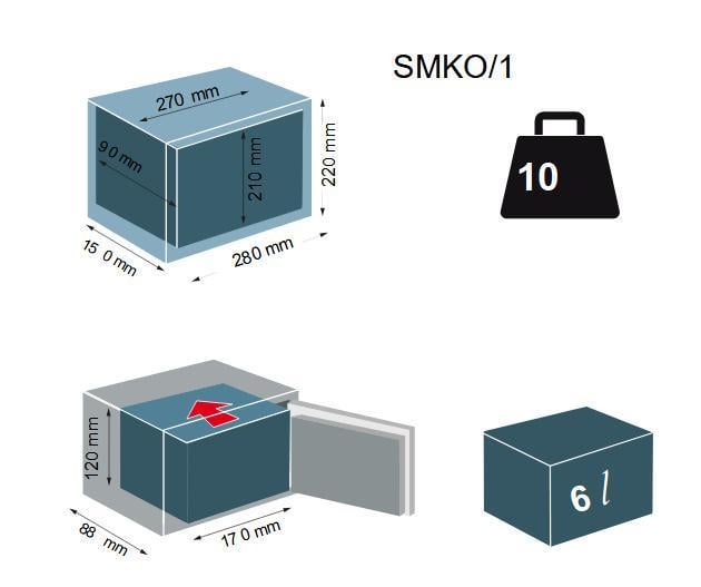 Сейф мебельный Technomax SMKO/1 - фото 4