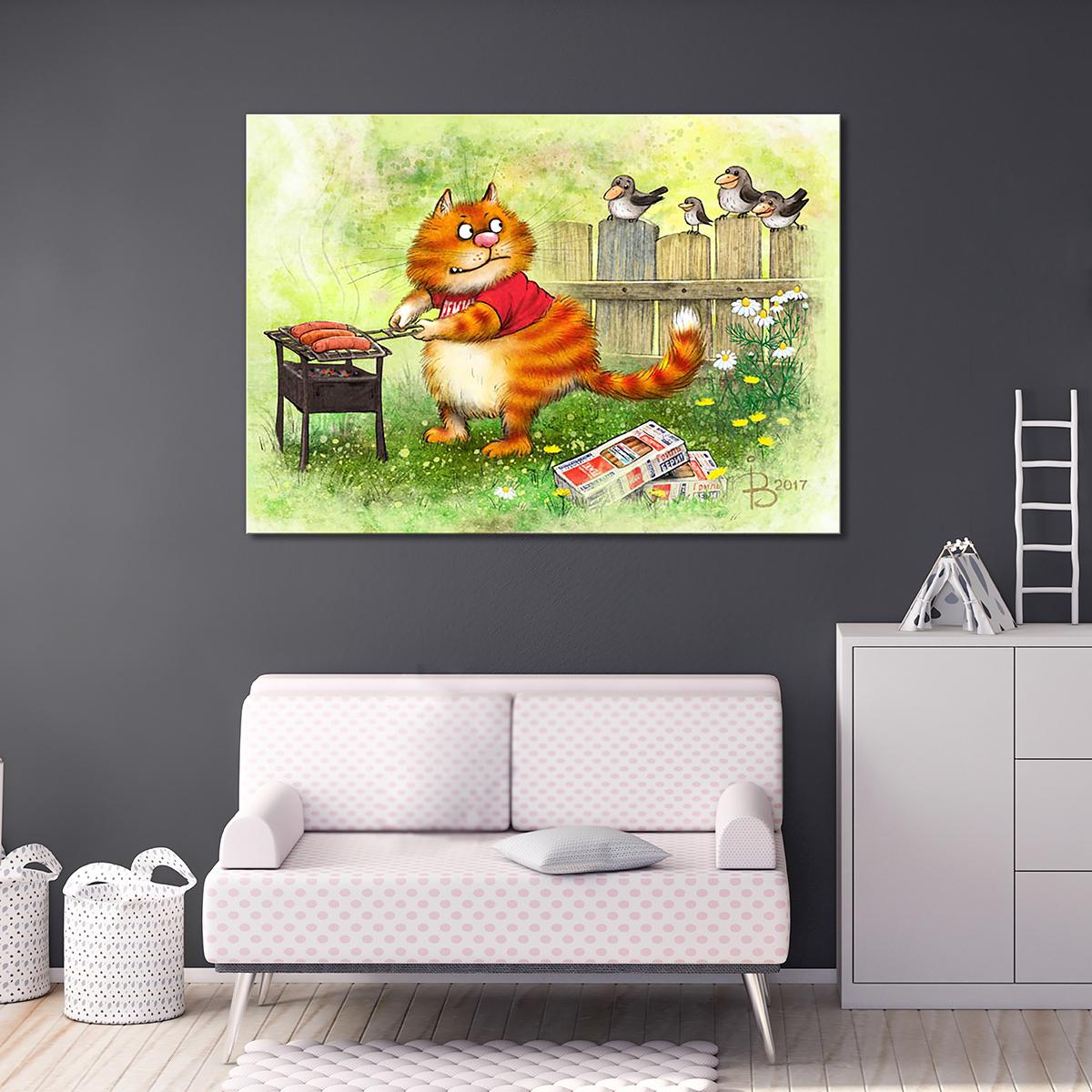 Модульная картина Майский шашлычок 1 модуль 80x120 см