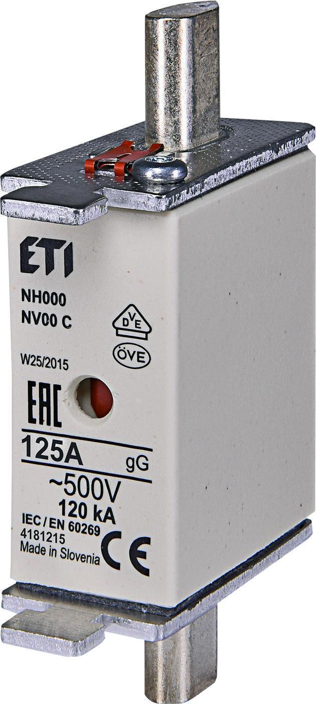 Предохранитель ETI NH-00/gG 125A 500V KOMBI (4182215)