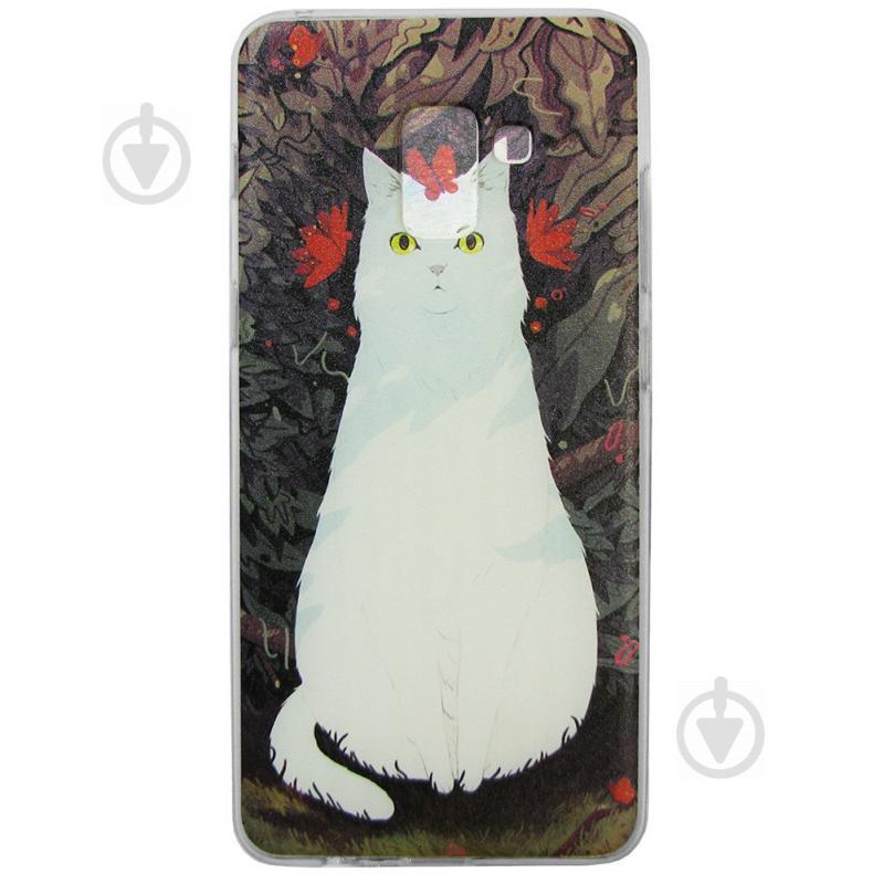 Чехол с рисунком Printed Silicone для Samsung A730 Galaxy A8+ 2018 Кошка (arbc3140)