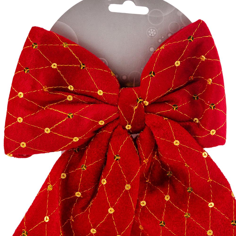 Елочная игрушка Новогодний бант 24 см (6040-052) - фото 2