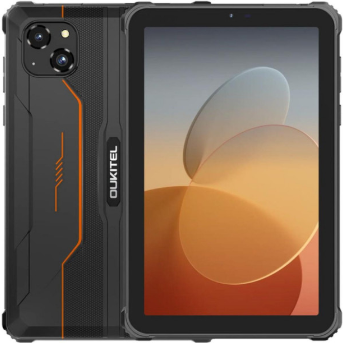 Планшет защищеный Oukitel RT3pro 8" HD 4GB/128 GB G81 5150 mAh 16+8 Мп IP69K LTE Black/Orange (RT3pro_Orange)
