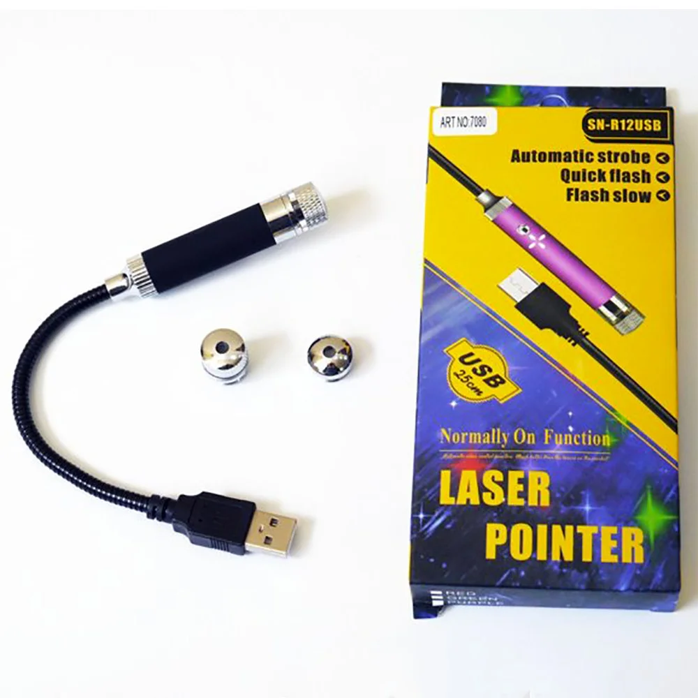 Лазерная указка Laser Pointer SN-R12USB Красный - фото 3