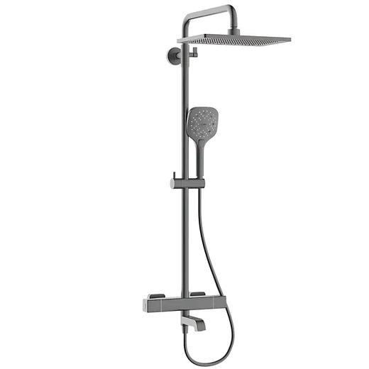 Душевая система с термостатом KOER KB-57011-07 KR5217 Графитовый (238889)