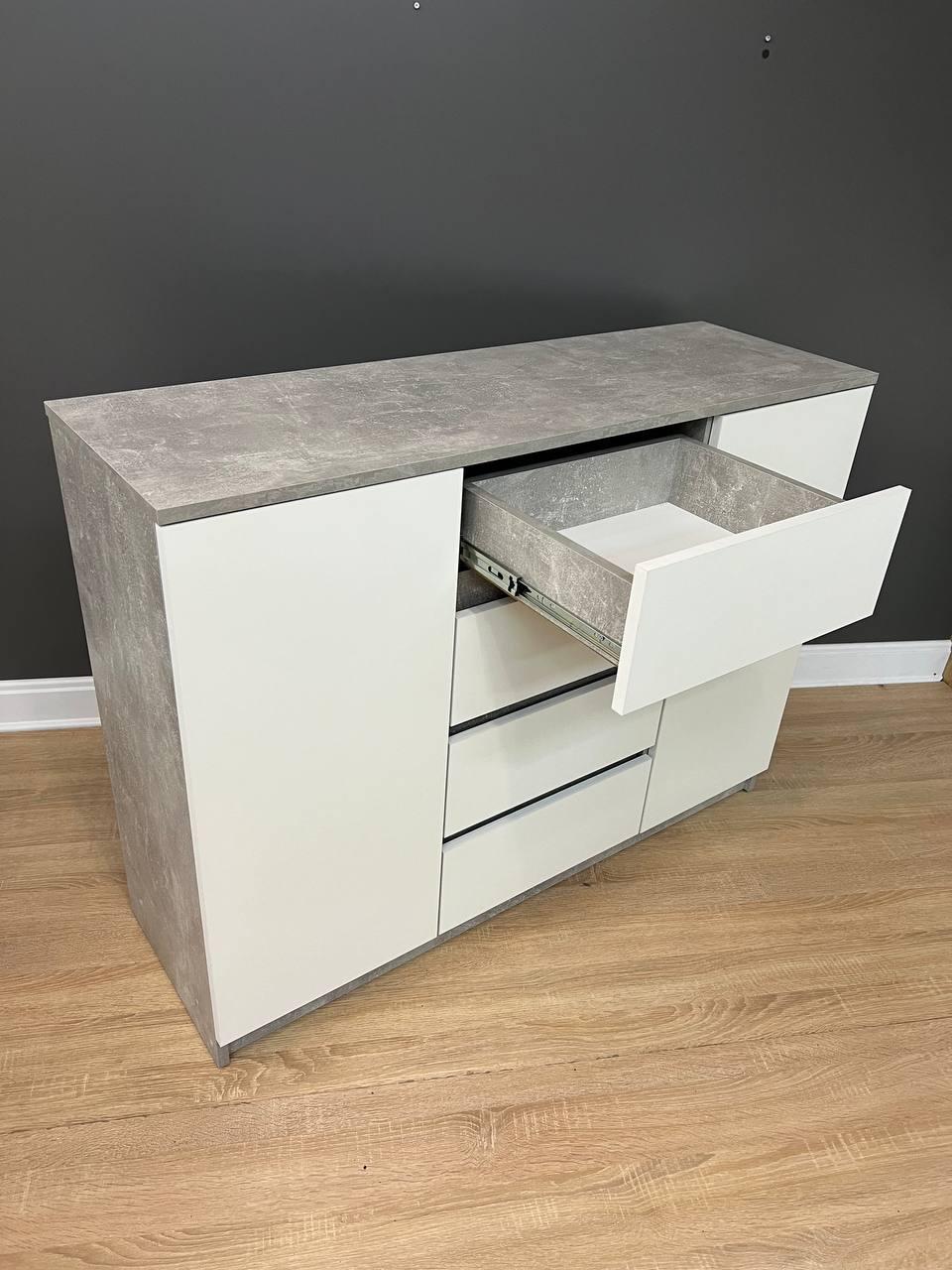 Комод Avrora 1154х370х850 мм Бетон/Белый - фото 10