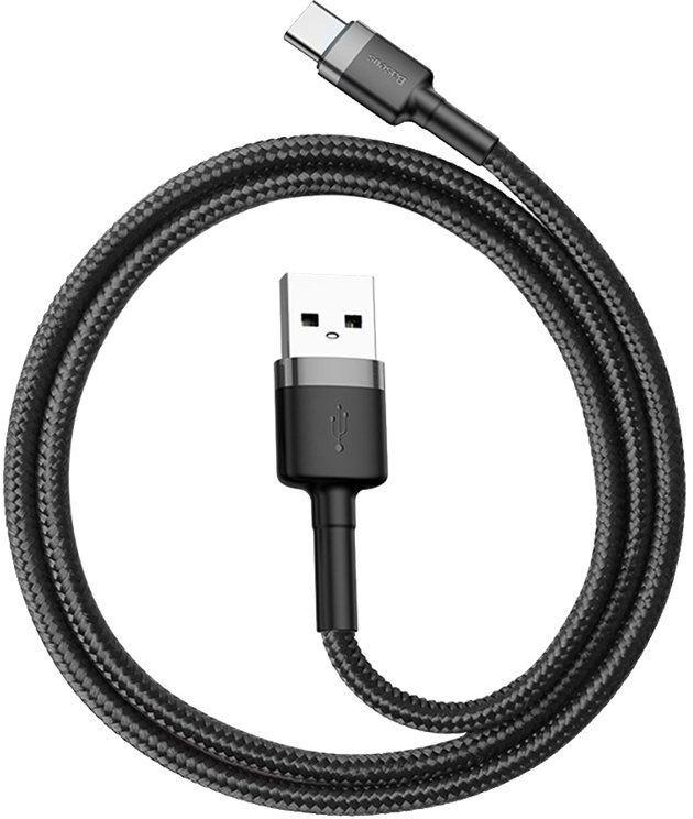 USB кабель BASEUS Type-C cafule 1m 3A Black - фото 4