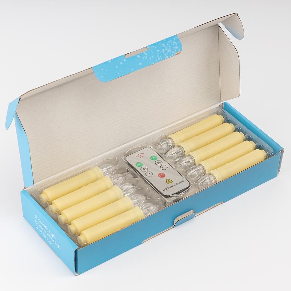 Набор свечей LED с клипсами на елку 10 см 10 шт. Айвори - фото 8 Набор свечей LED с клипсами на елку 10 см 10 шт. Айвори - фото 8