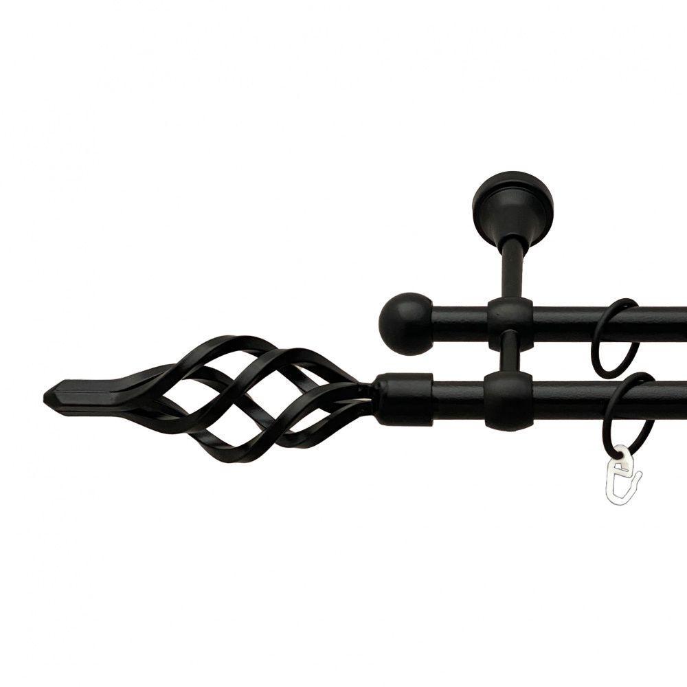 Карниз Orvit Ажур дворядний гладкий 200 см Чорний (00-00013842)